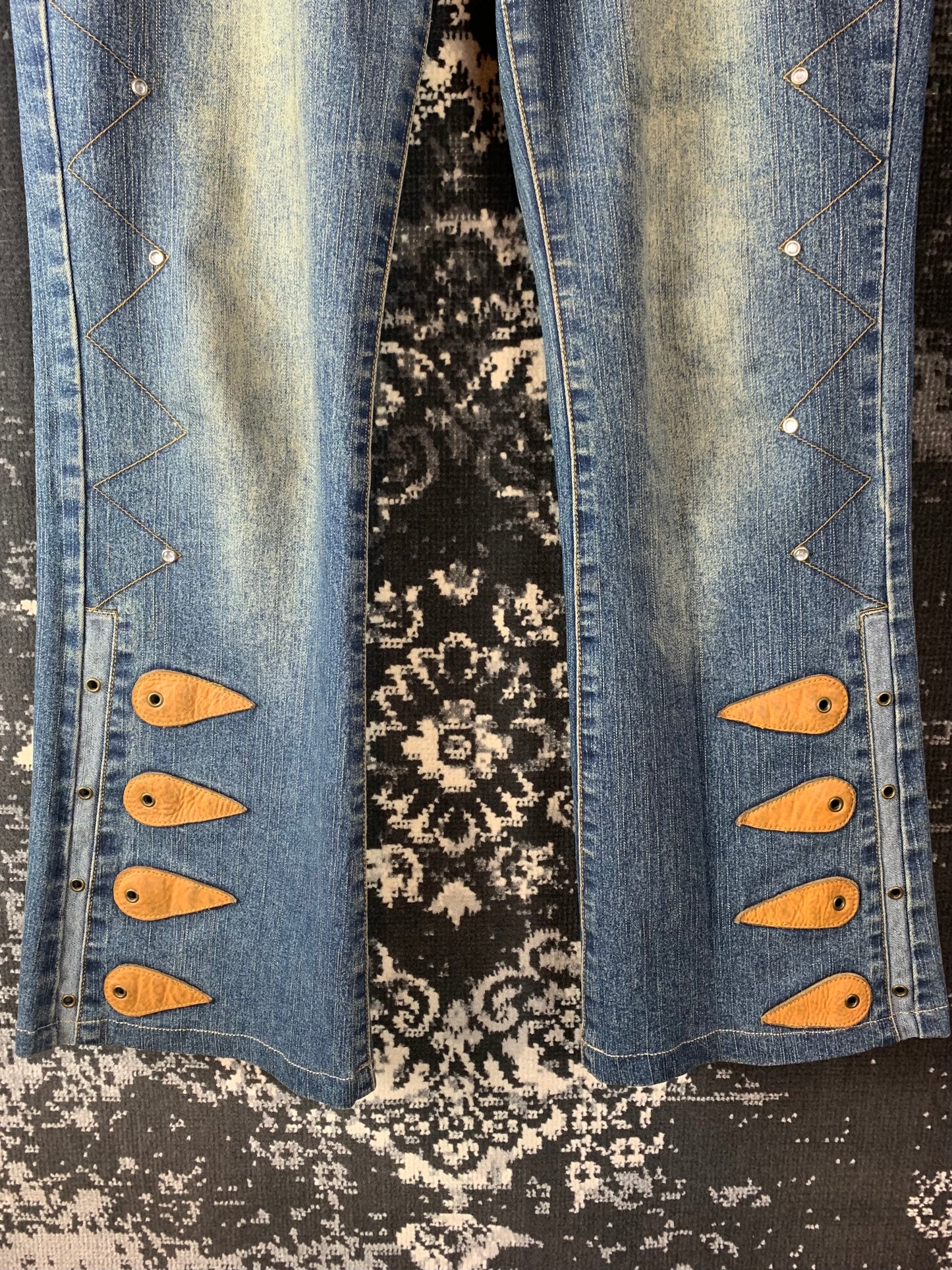 Women's Y2K Style Ankle Length Blue Jeans