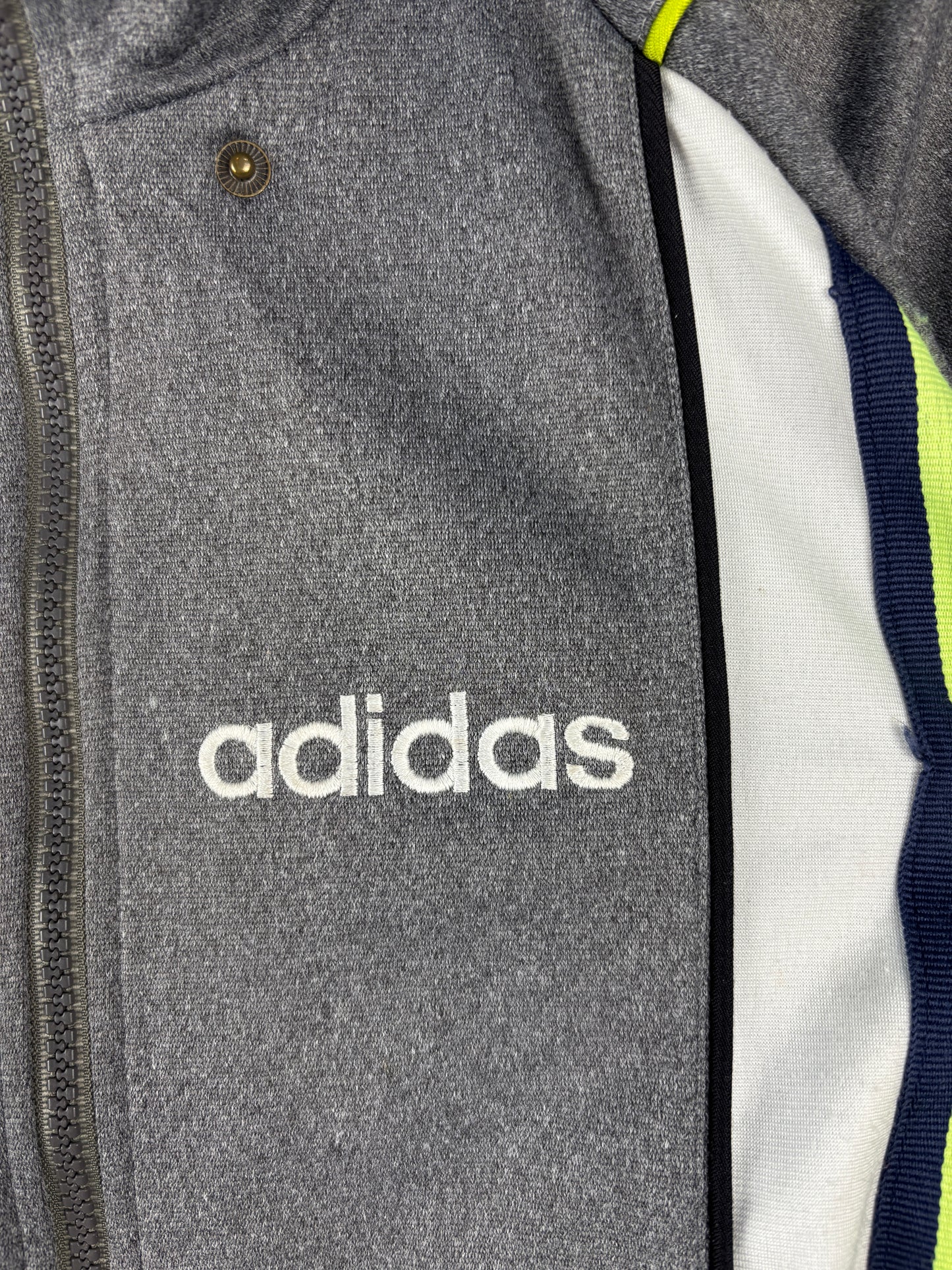 Mens Vintage Adidas Gray Track Jacket