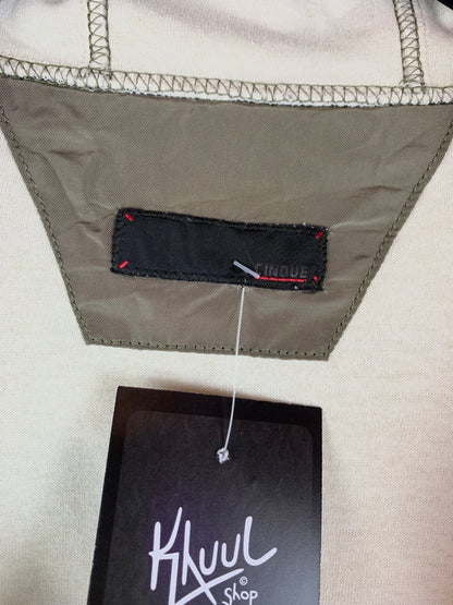 Men's Y2K Style Creamy White Zip-up Hoodie