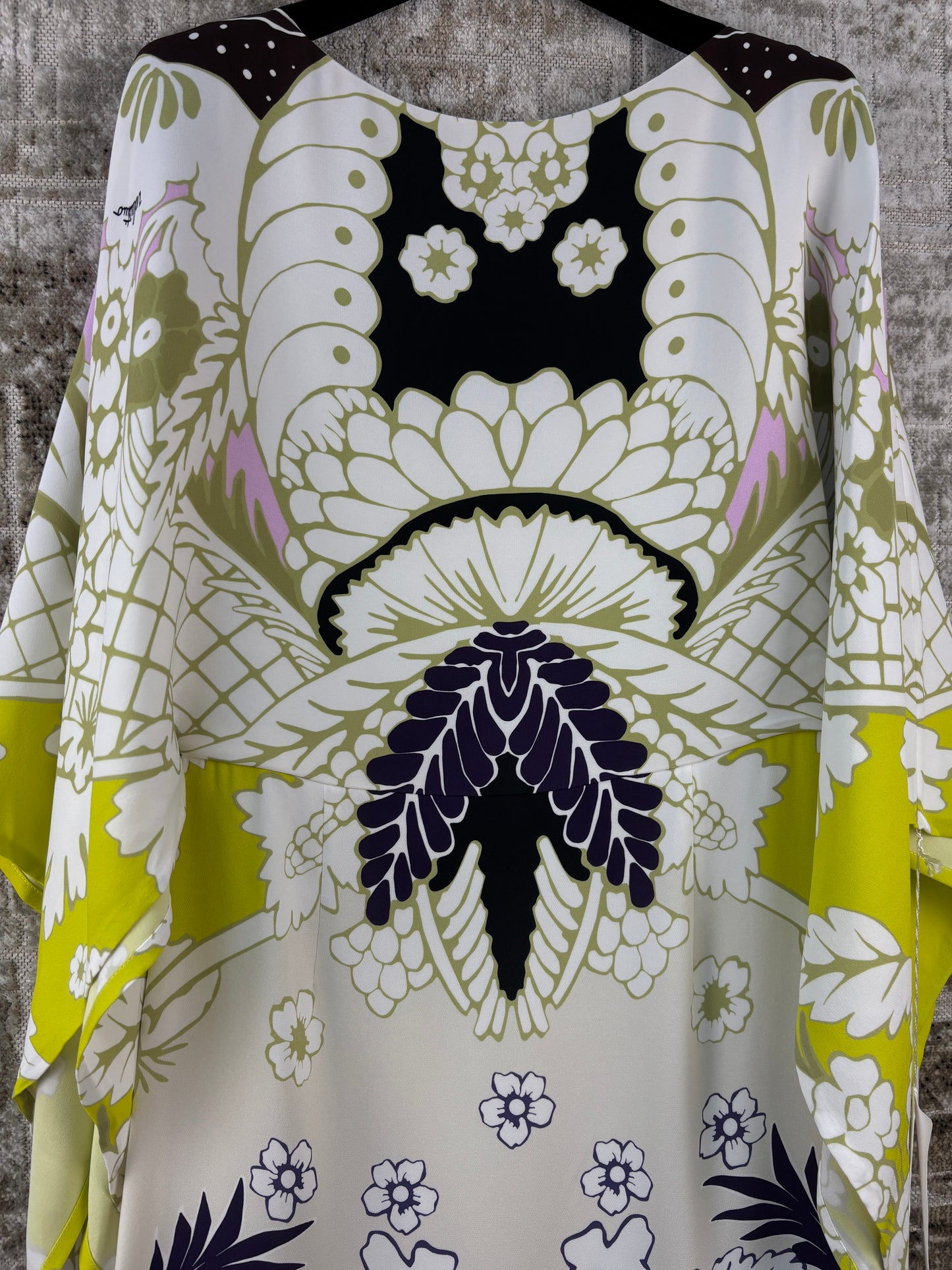 Valentino Garavani Tropical Word Arazzo Kaftan Dress