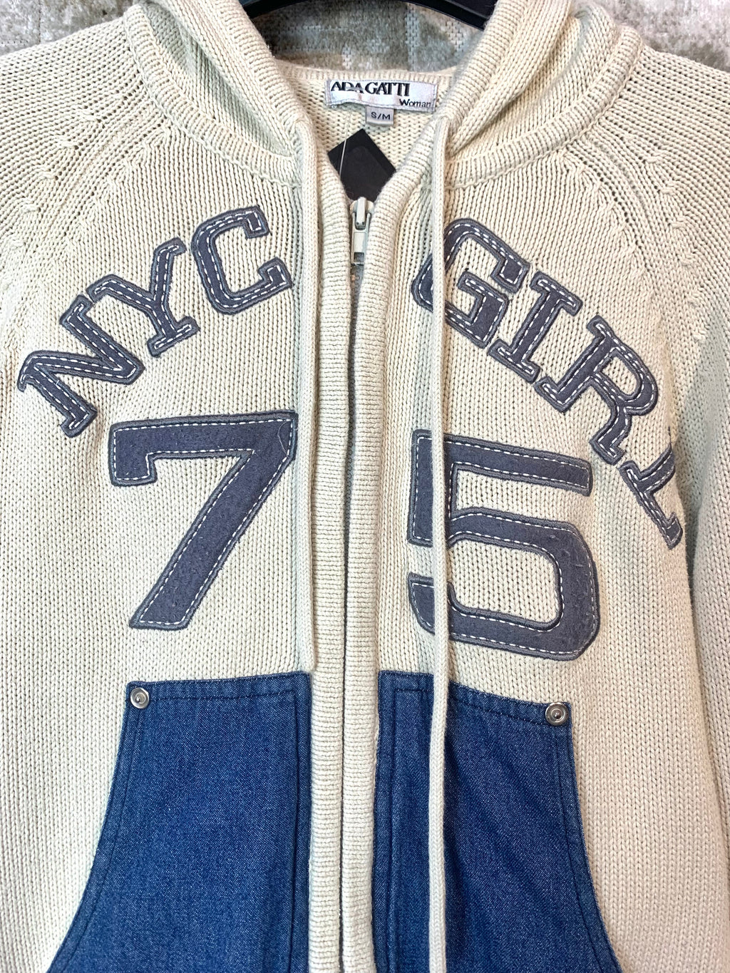 Ada Gatti NYC Girl 75 Zip Knit Hoodie