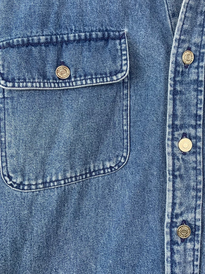 Mens Polo Ralph Lauren Blue Denim Jean Button Up Shirt