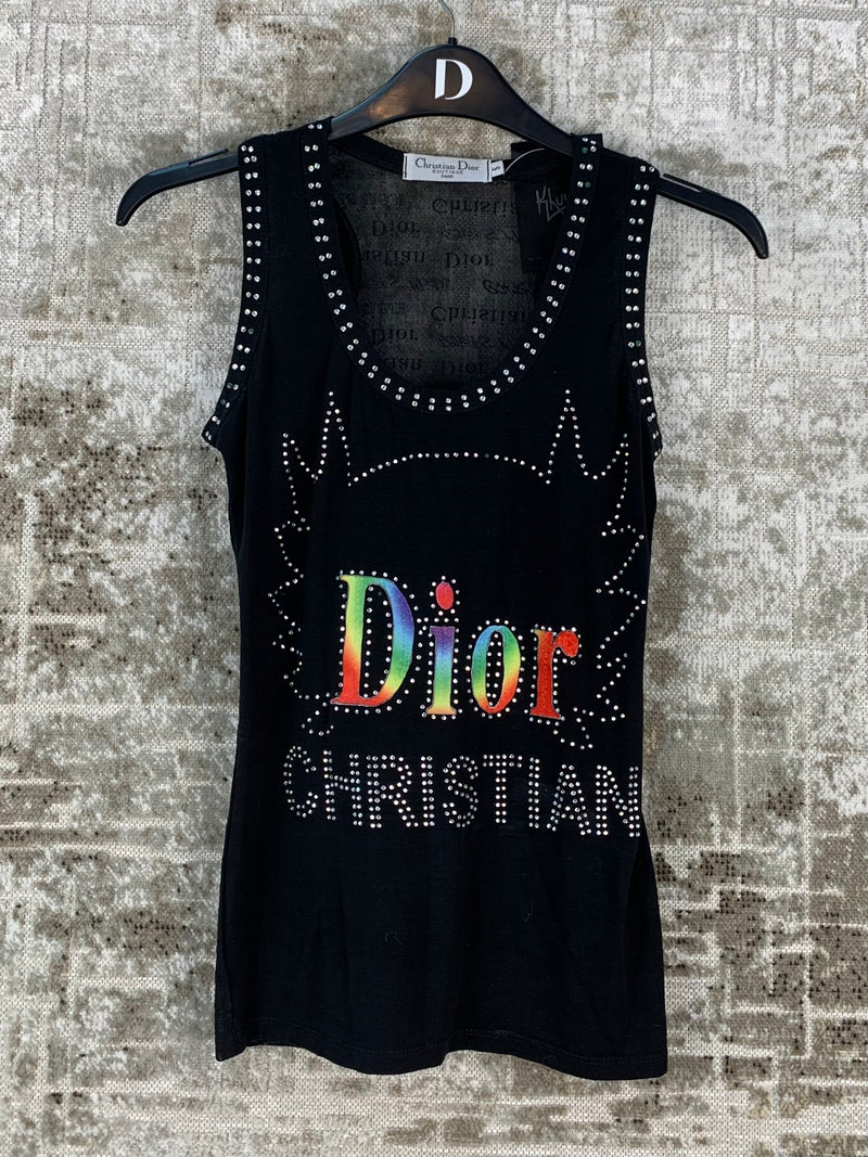 Women's Christian Dior Black Tank Top