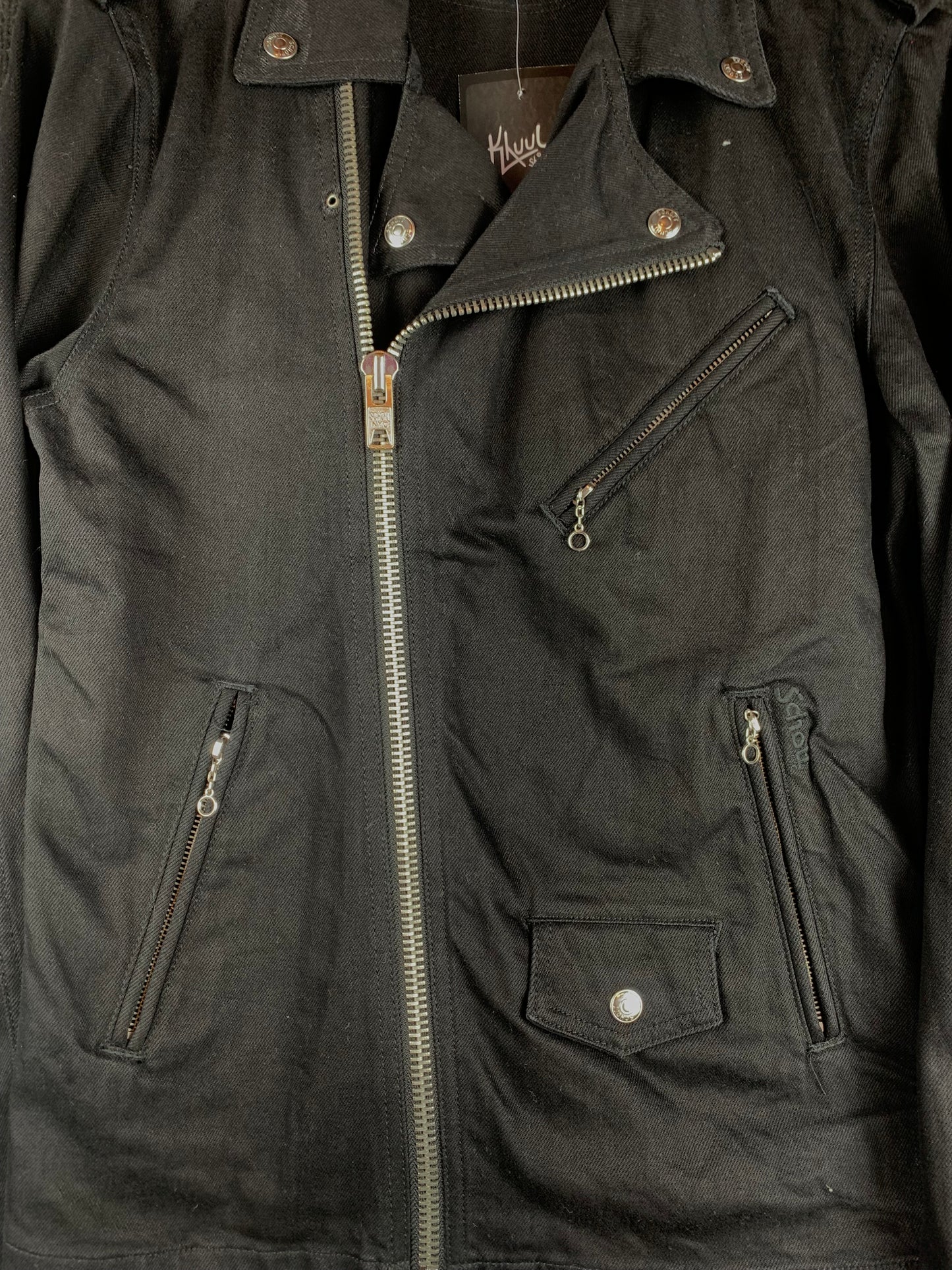 Vintage Schott NYC Perfecto Classic Black Denim Moto Jacket