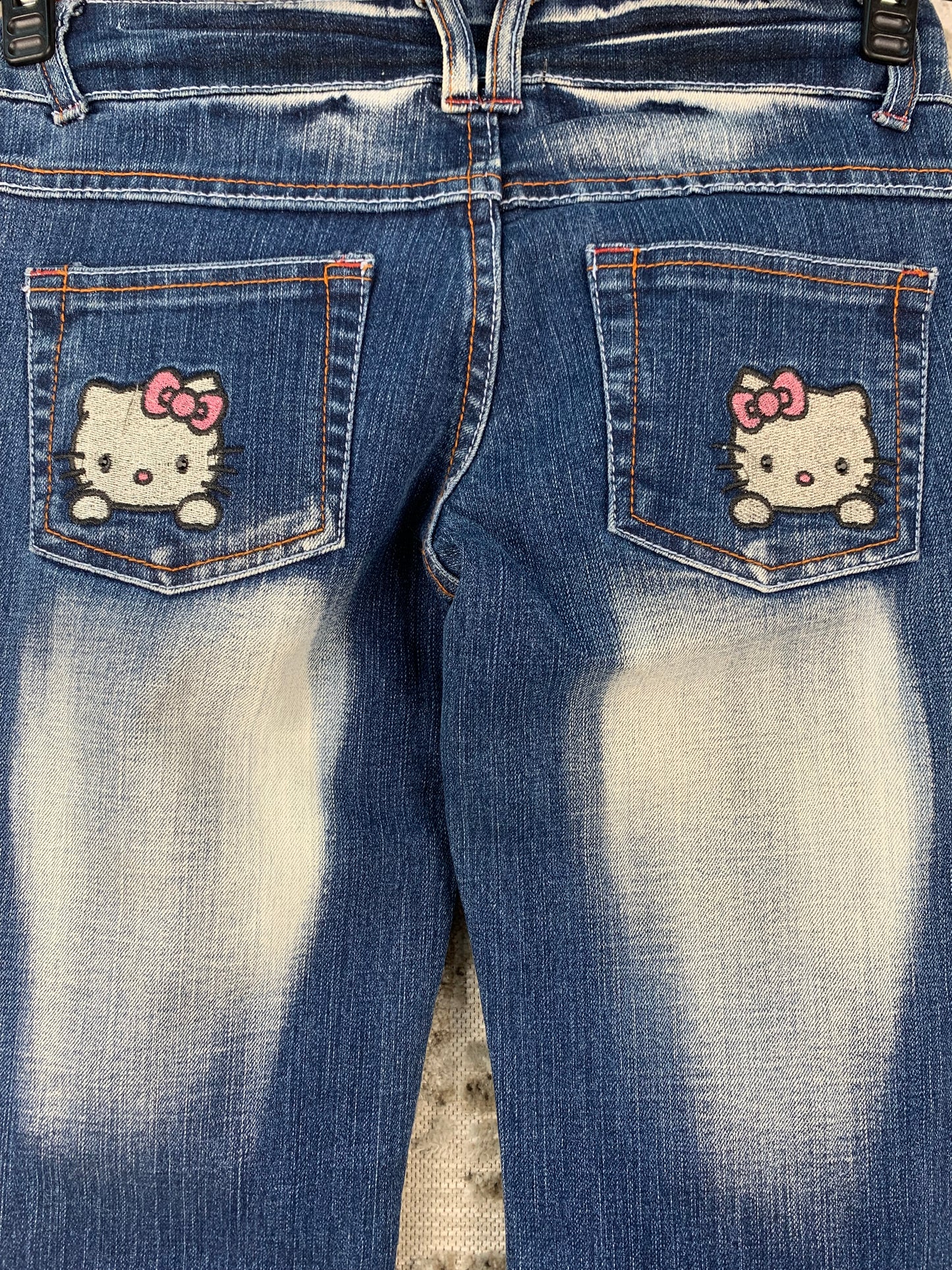 Women's Y2K Hello Kitty Embroidered Bootcut Jeans