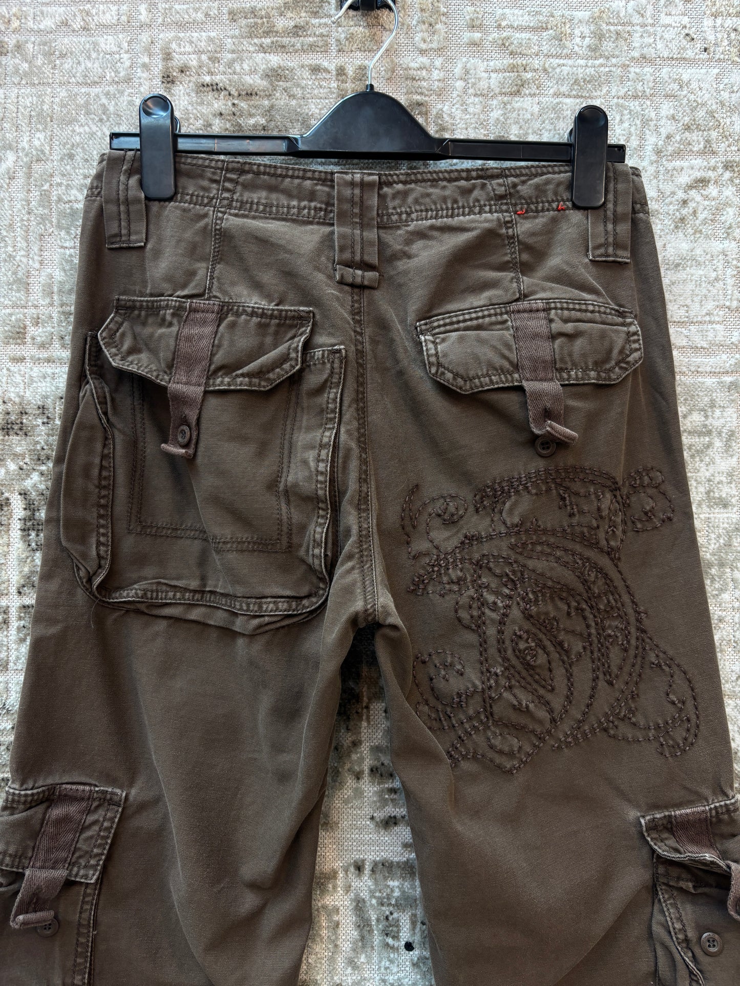 Celio Y2K Embroidered Cargo Pants