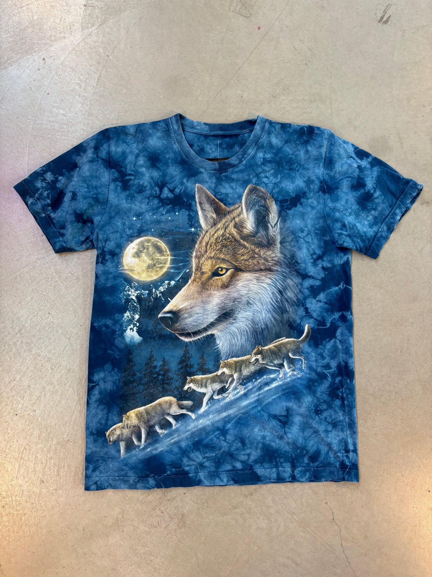 Wolf Print Tie Dye T-Shirt