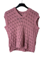 Pointelle Knit Sweater Vest