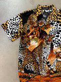 Vintage Ken Avery Men M Animal Print Shirt