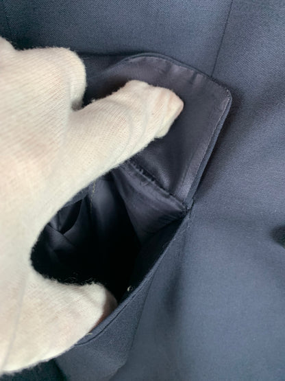 Men's Vintage Double-Breasted Dark Blue Blazer