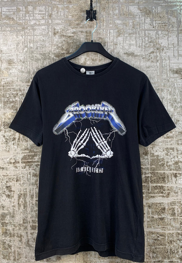 Brooklyn Ride The Lightning Style Black Graphic T Shirt