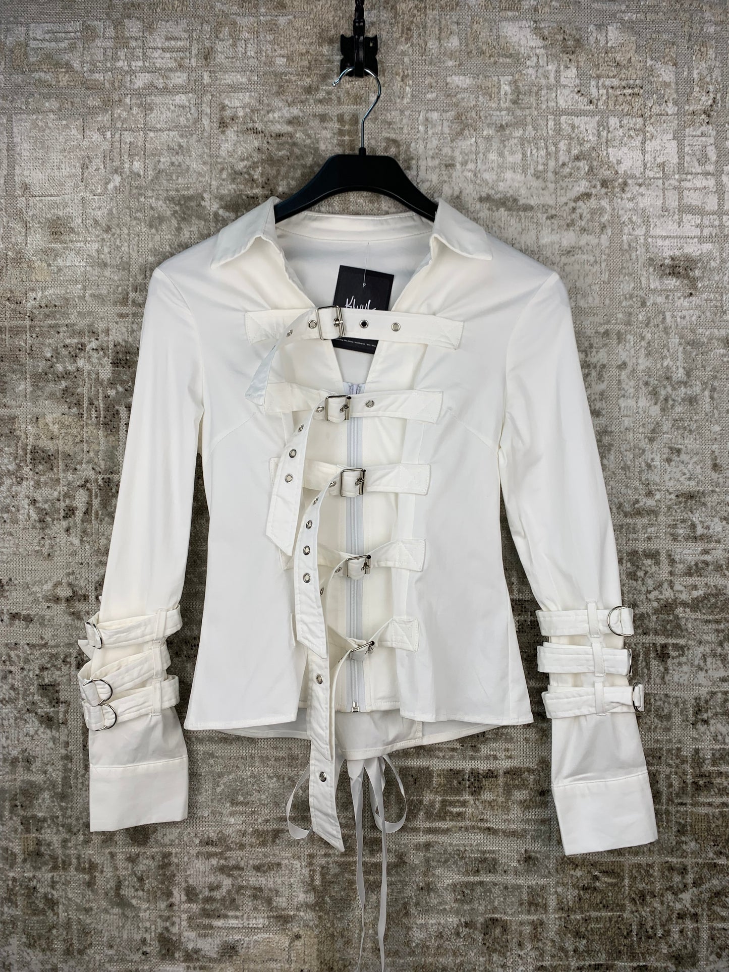 Womens Y2K White Napoleon Corset Jacket