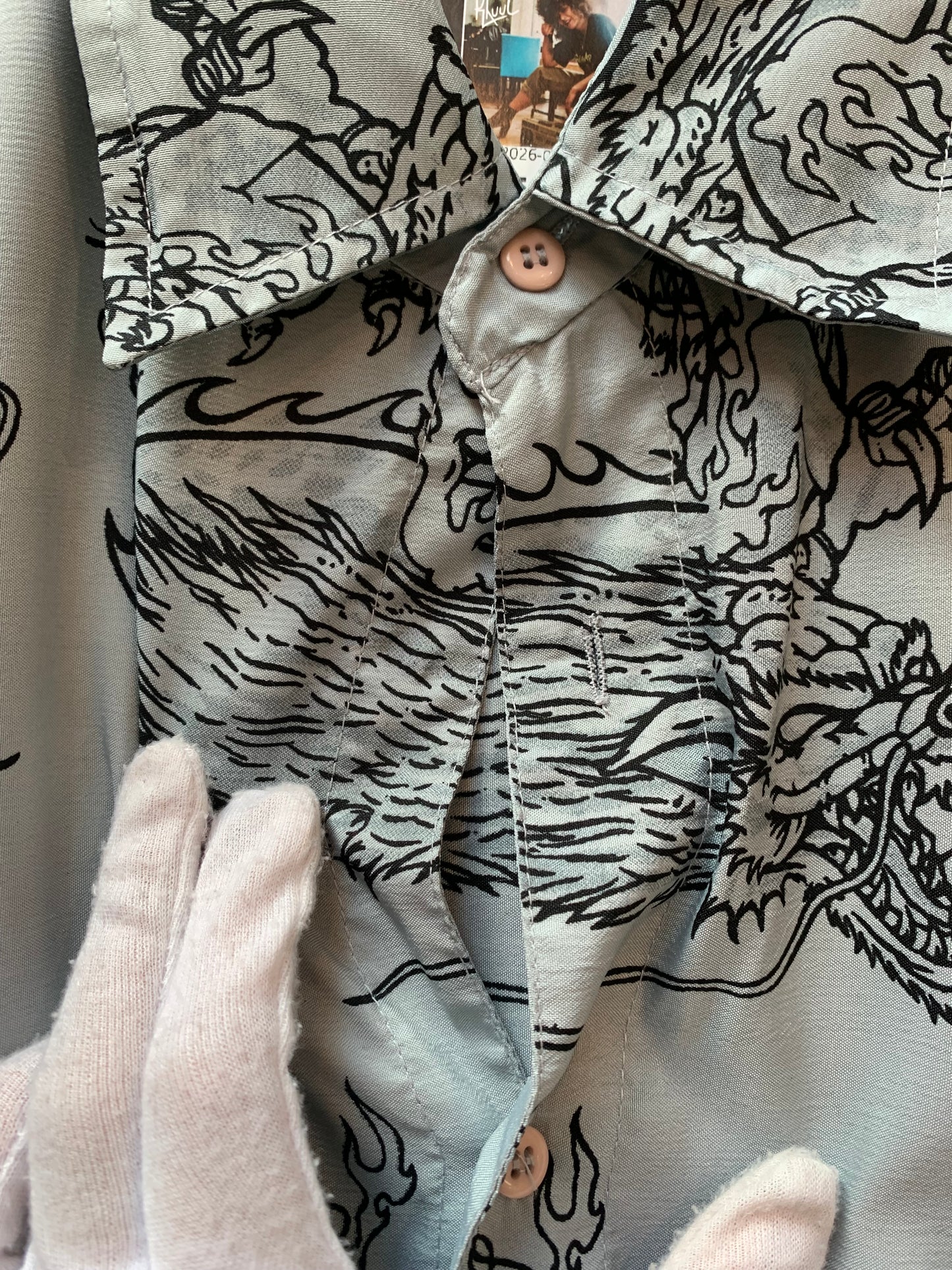 Dragon Print Short Sleeve Shirt