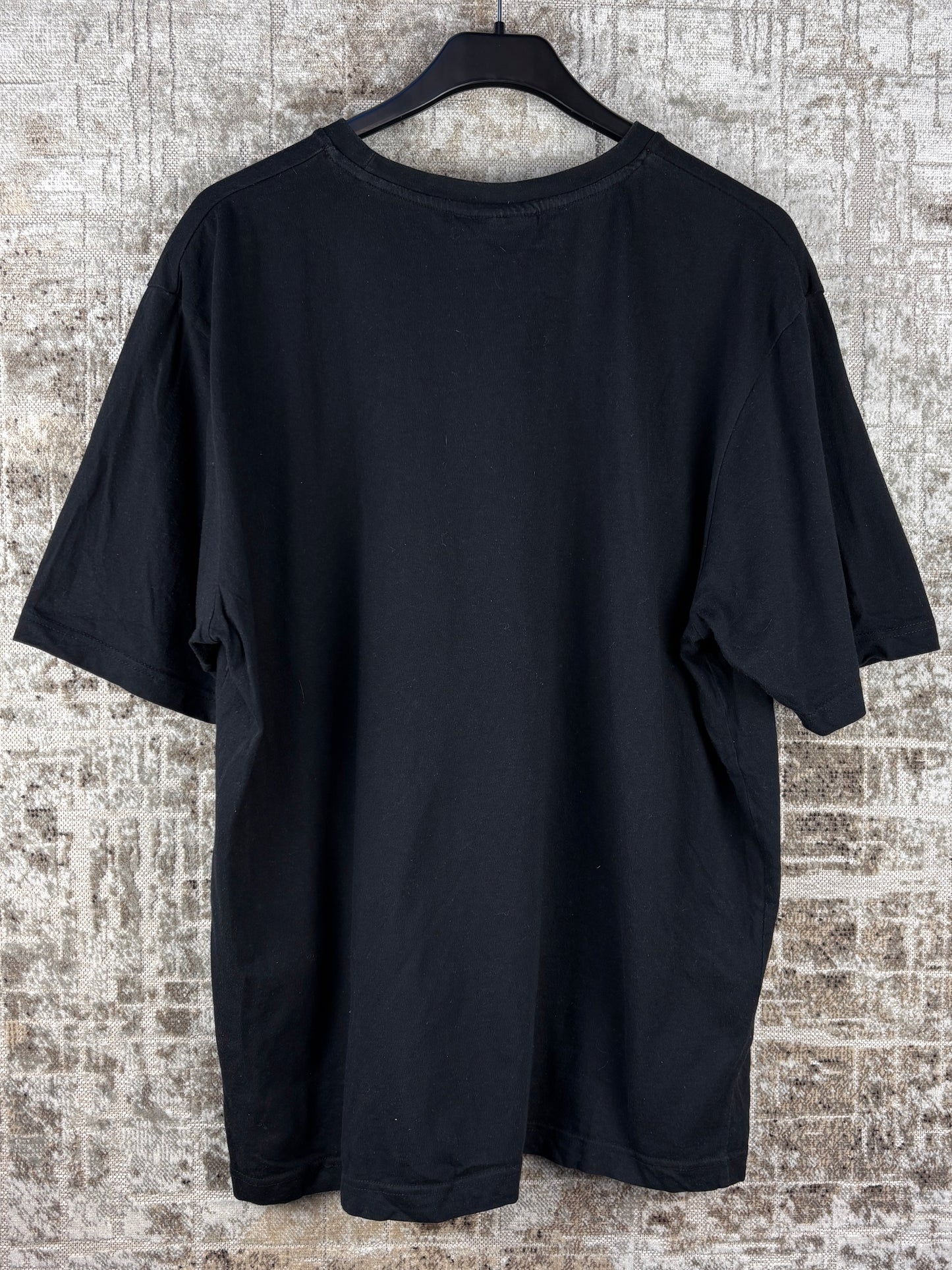 Men's Vintage Dinosaur Skeleton Graphic Black T-Shirt