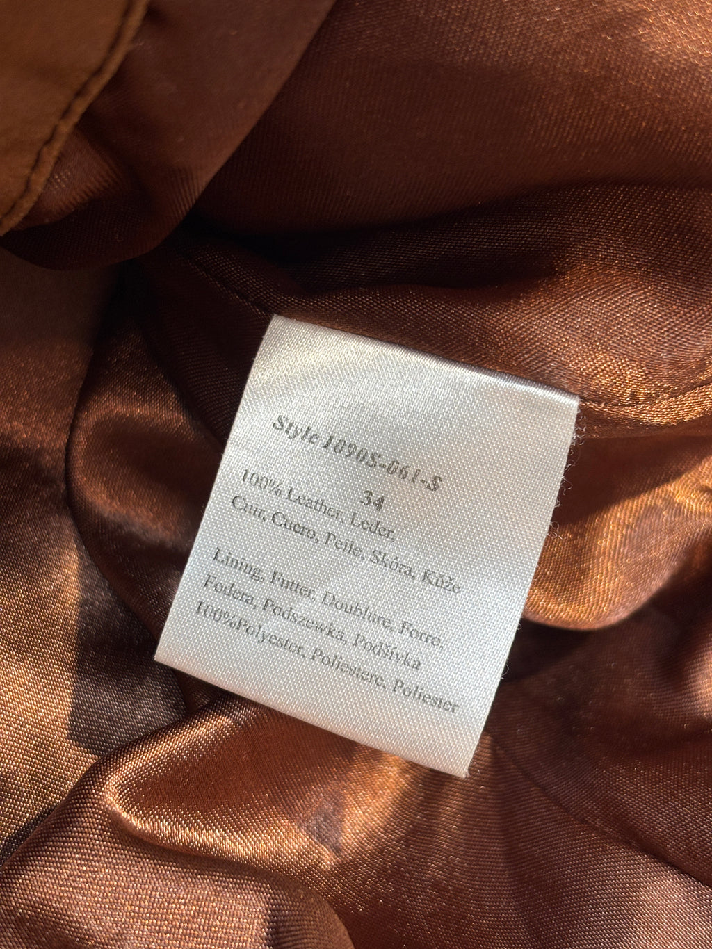 Blend Caramel Brown Leather Blazer Jacket