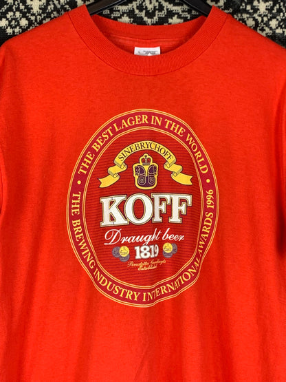 Men’s Vintage Red KOFF Beer Graphic T-Shirt