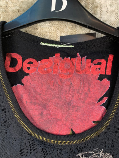Womens Y2K Desigual Mesh Tank Top
