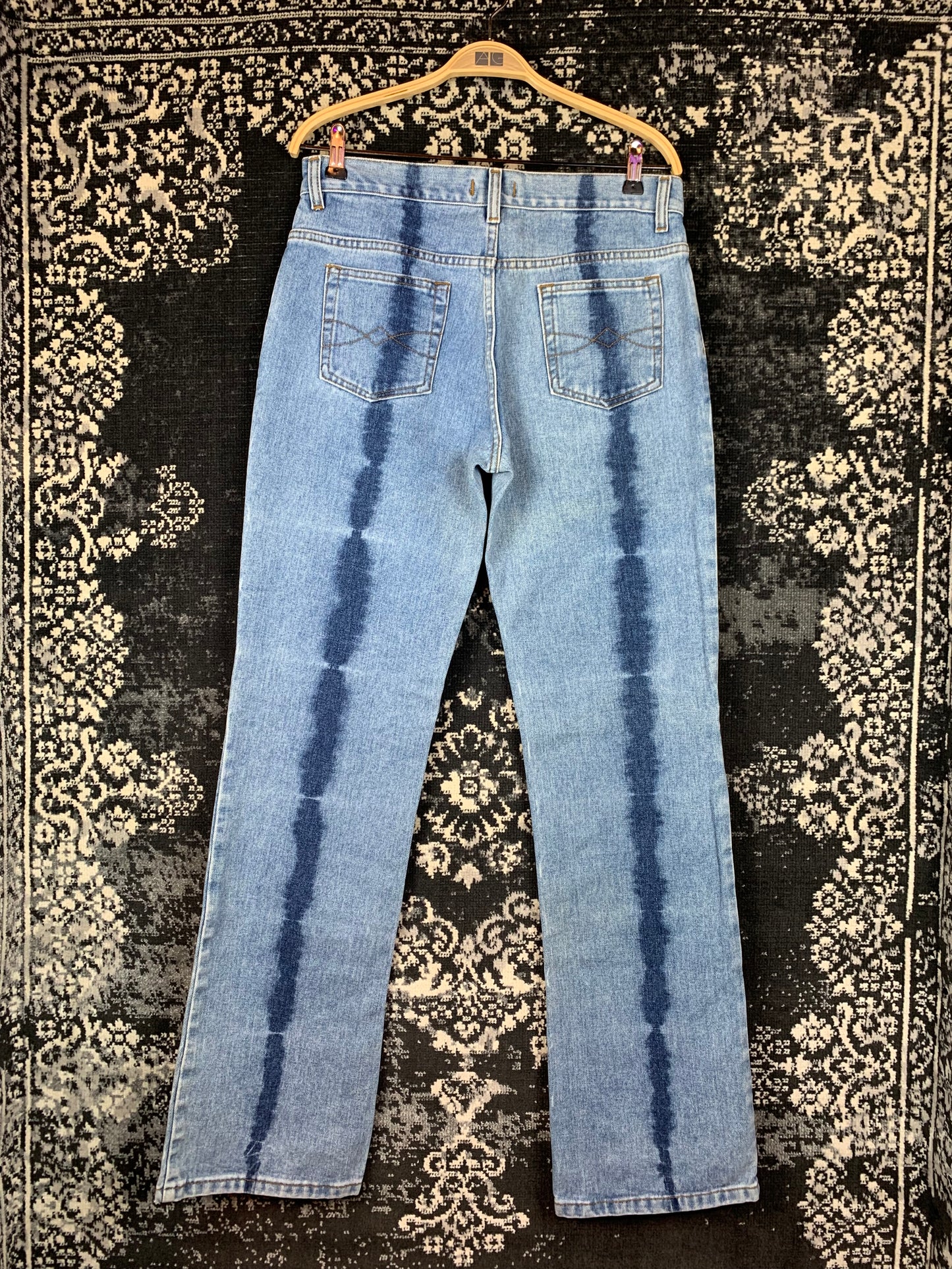 Explorer Y2K Style High Waist Blue Straight Leg Jeans