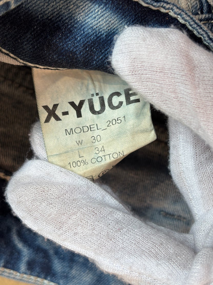X-Yüce Jeans Y2K Rhinestone Skinny Jeans