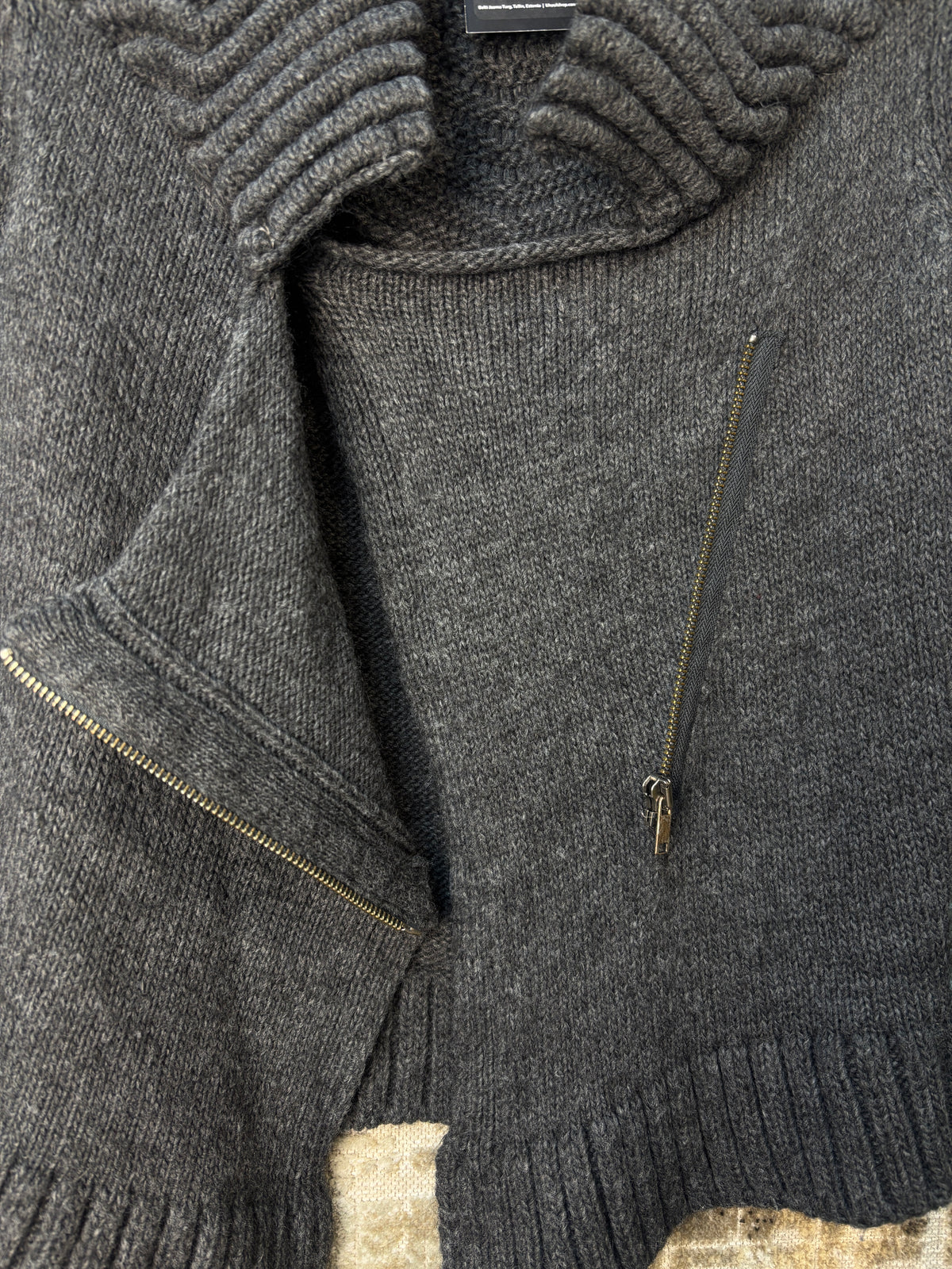 Diesel Asymmetric Zip Shawl Collar Cardigan