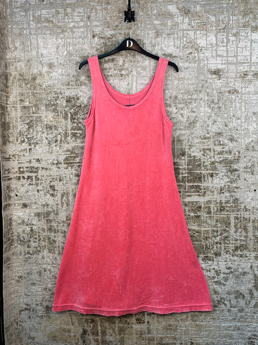 Womens Vintage Pink Velor Sporty Dress