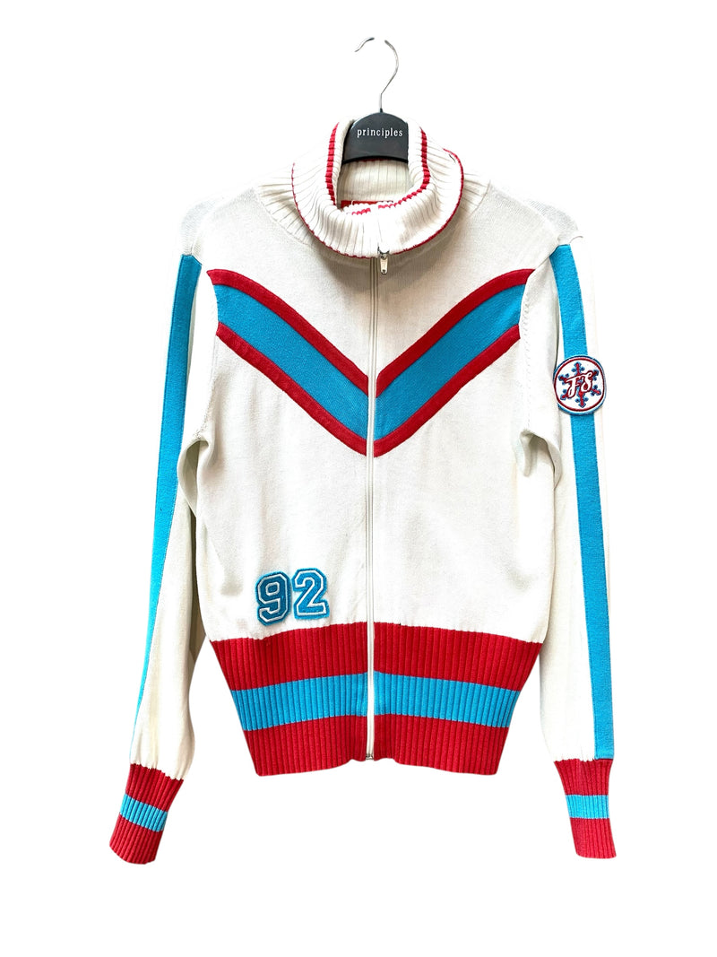 Fishbone Y2K Zip-Up Turtleneck Knit