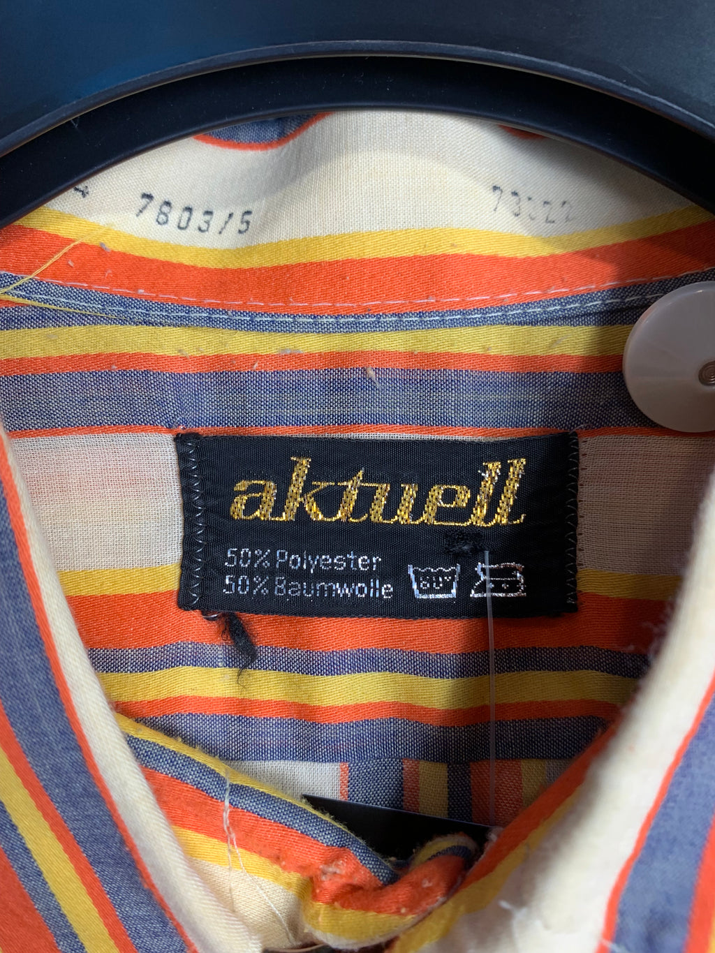 Aktuell 70s Striped Button Up Shirt