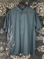 Mens Y2K Santino Tribal Button Up Shirt