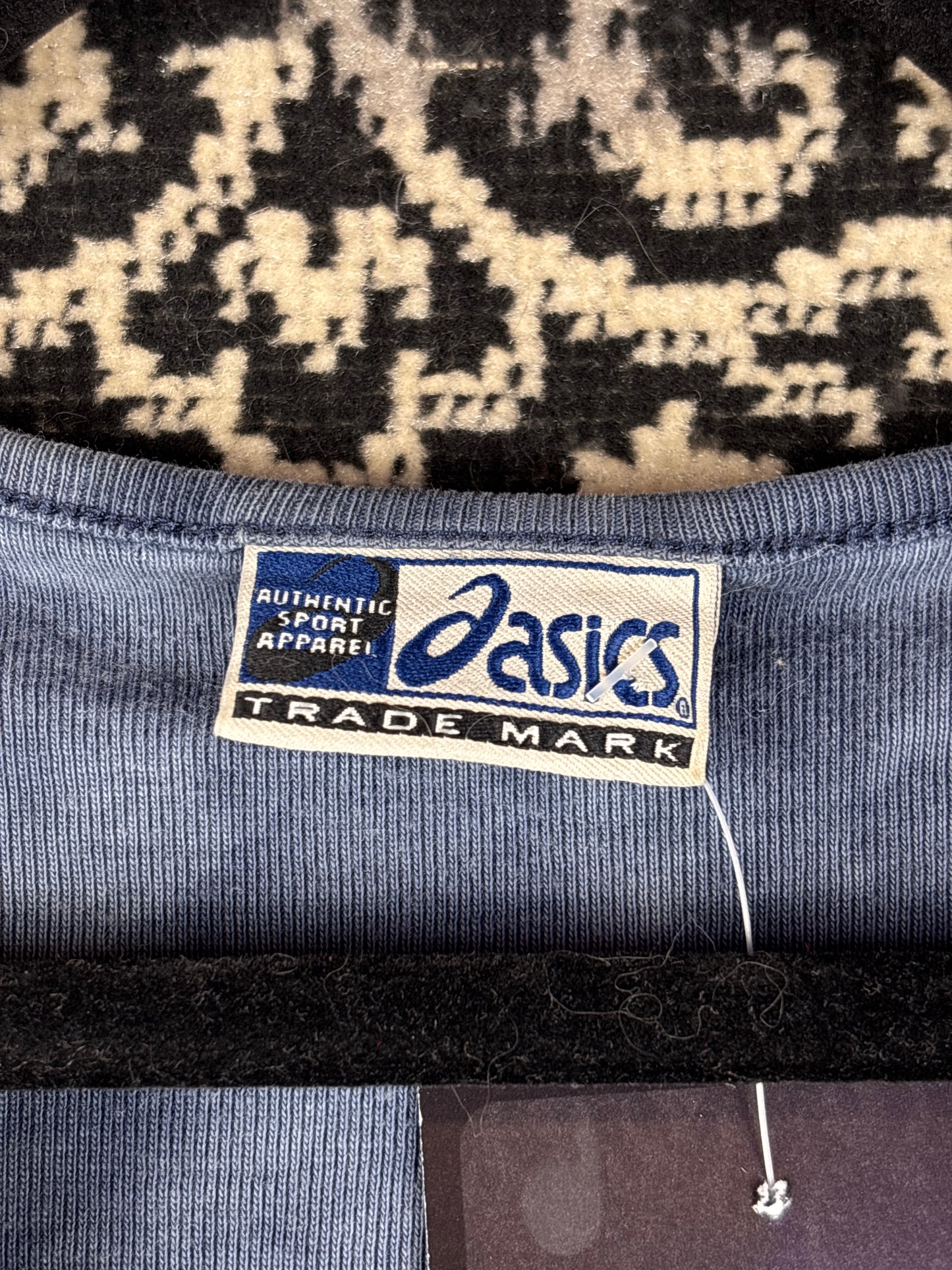 Women's Greyish Blue Asics Sleeveless Tie-Dye Style V-Neck Top