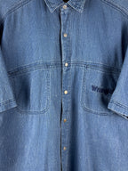 Men's Vintage Wrangler Dark Blue Button-Up