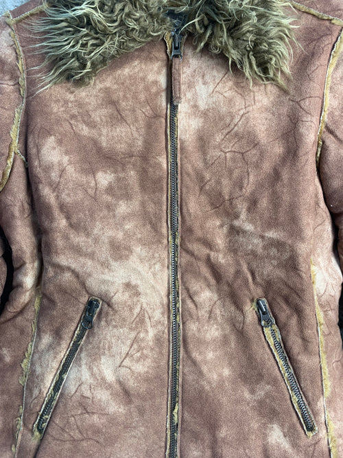 Broadway Y2K Faux Shearling Afghan Jacket