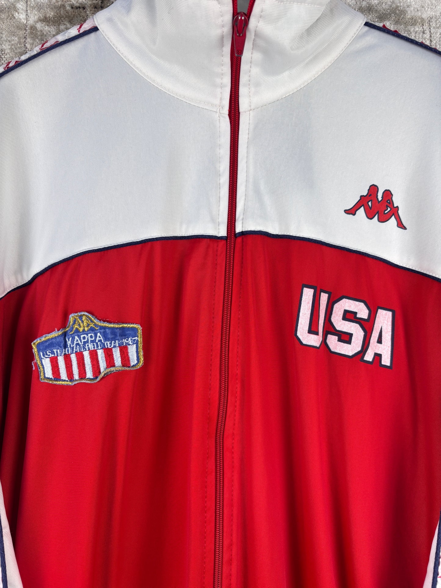 Mens Vintage 80s Kappa USA Track Jacket