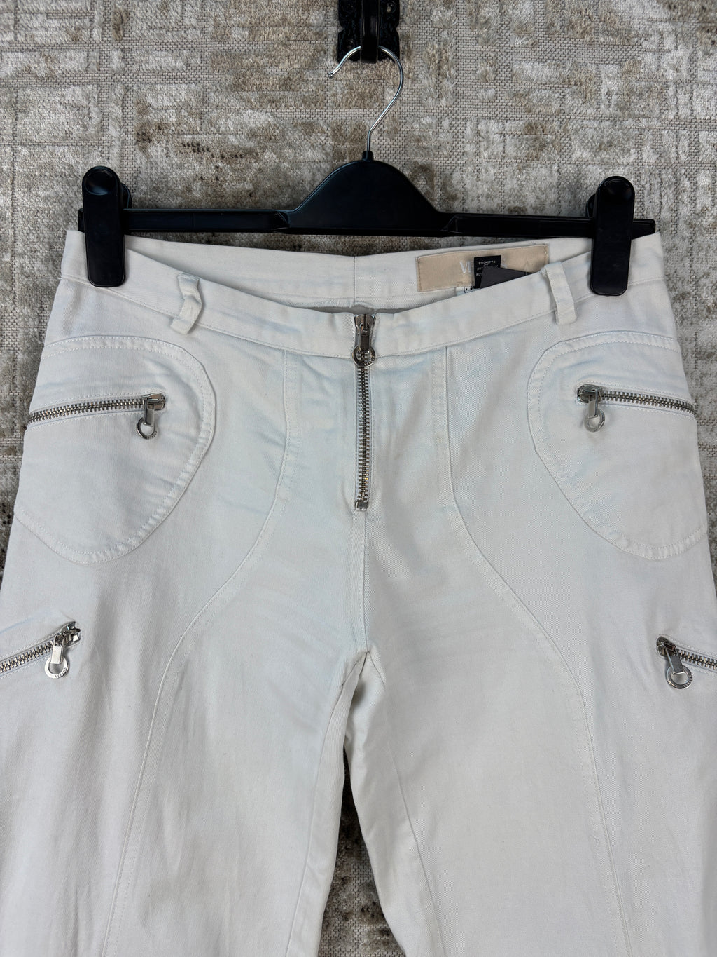 Womens Y2K Versus White Low Rise Jeans