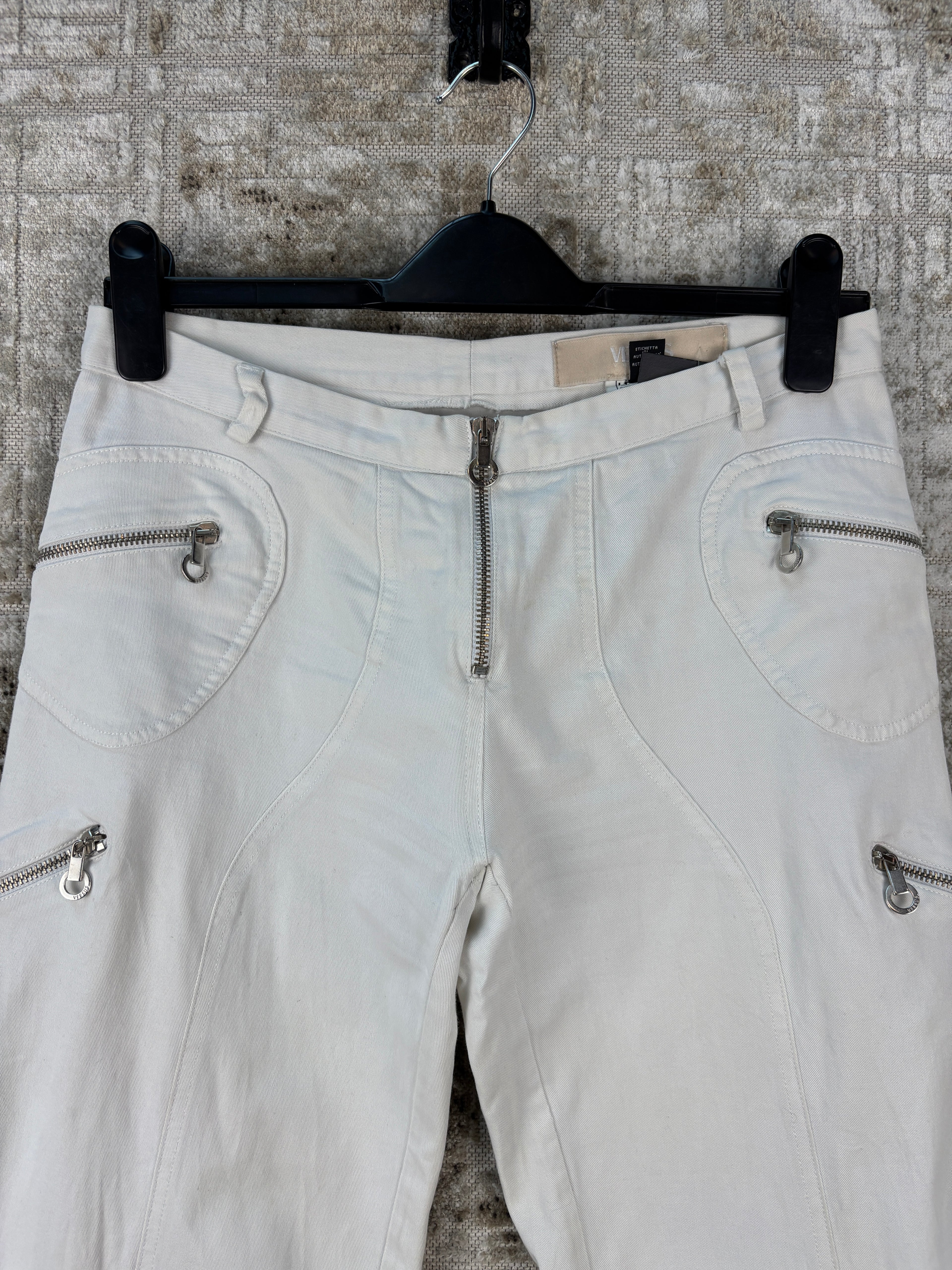 Womens Y2K Versus White Low Rise Jeans