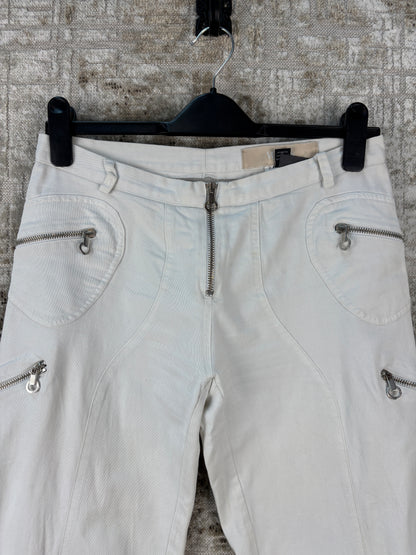 Womens Y2K Versus White Low Rise Jeans