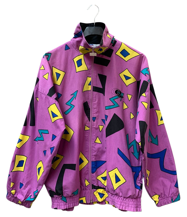 Saller 90s Geometric Print Shell Jacket