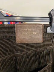 Vintage Louis Vuitton Velvet Womens Pants 44 Size Authentic Buttoned Brown