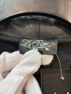 La Rose Faux Leather Asymmetric Zip Jacket