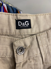 Vintage Dolce & Gabbana Men's Beige Cargo Pants Size 34 Designer