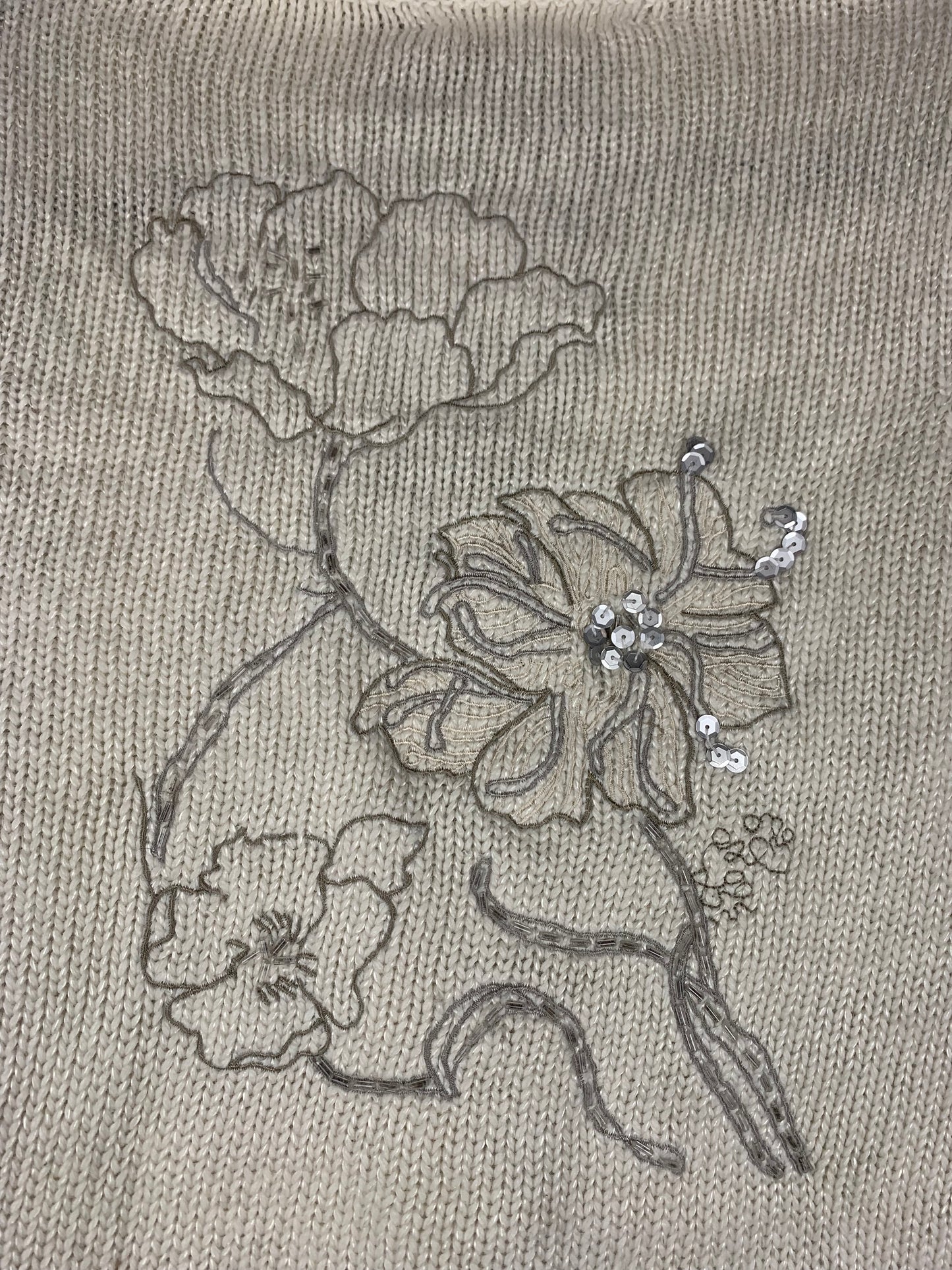 Women's Y2K Vila White Knit Cardigan