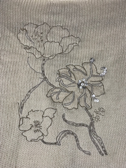 Women's Y2K Vila White Knit Cardigan