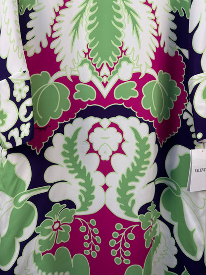 Valentino Garavani Floral Print Silk Midi Dress