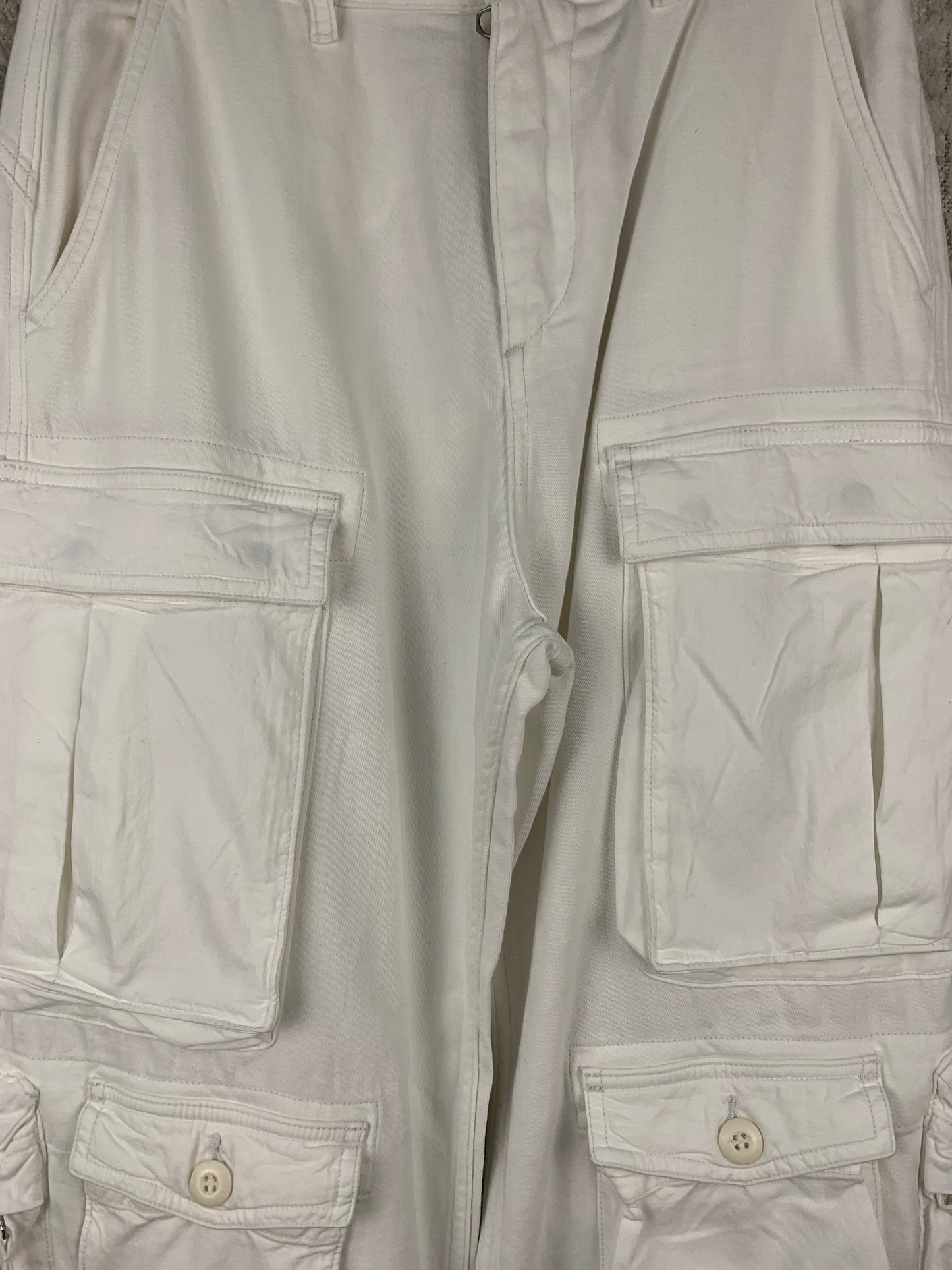 Mens Vintage Replay White Cargo Pants