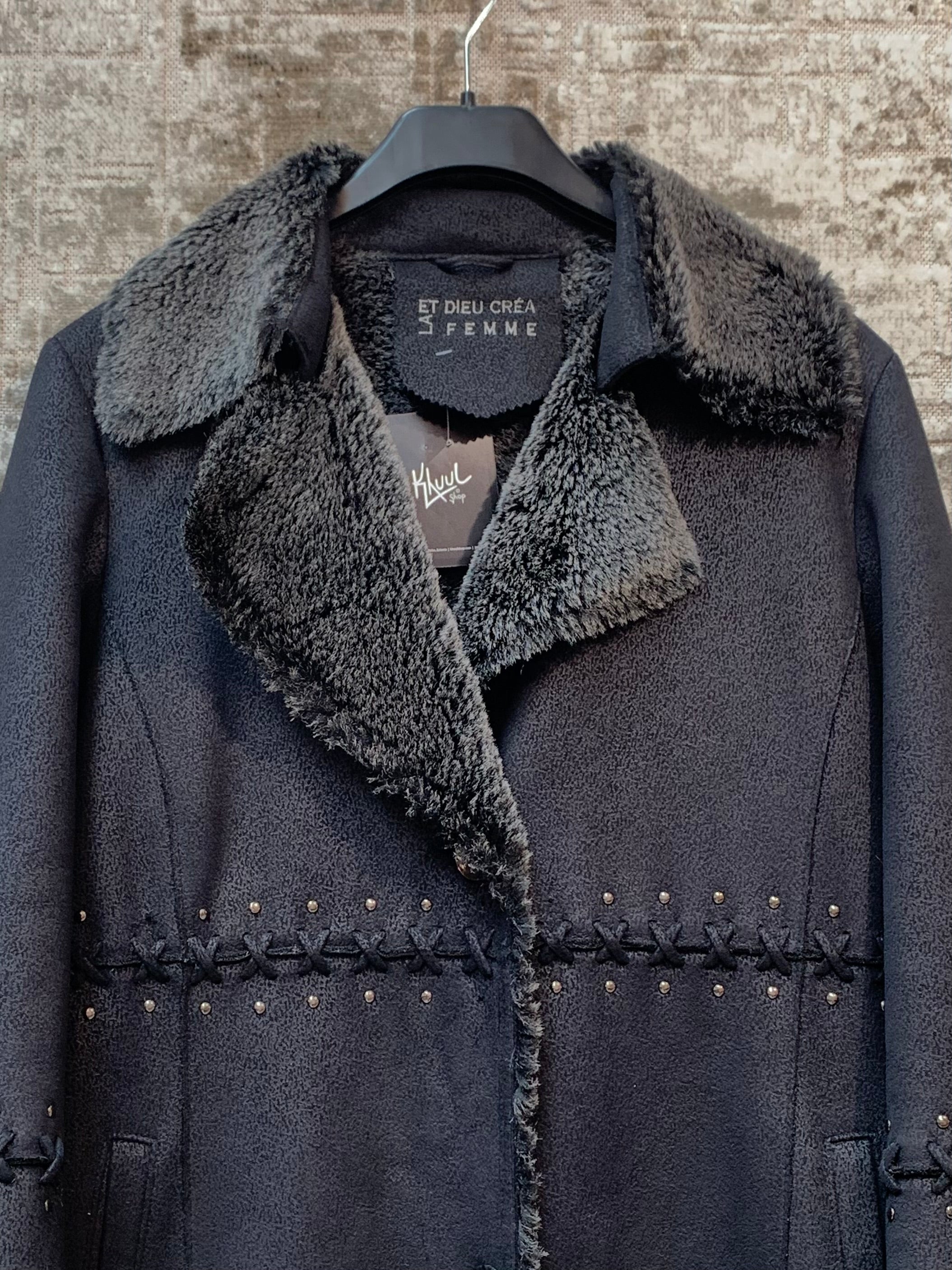 Et Dieu Créa La Femme Faux Shearling Coat