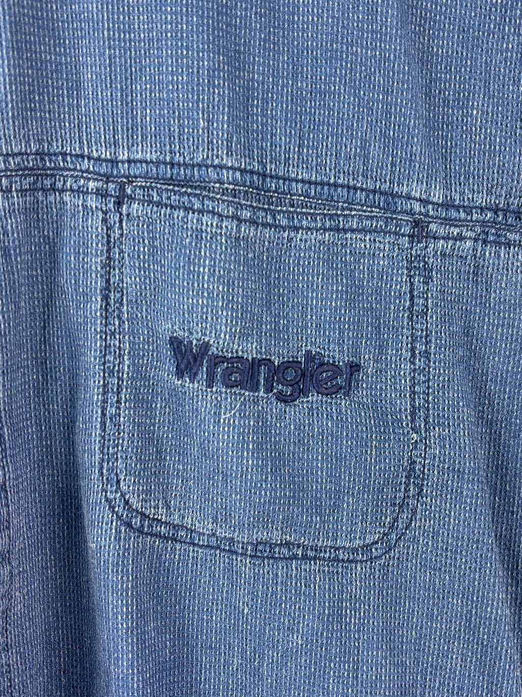 Men's Vintage Wrangler Dark Blue Button-Up