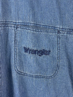 Men's Vintage Wrangler Dark Blue Button-Up
