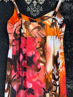 Women's Y2K Abstract Floral Print Maxi Dress