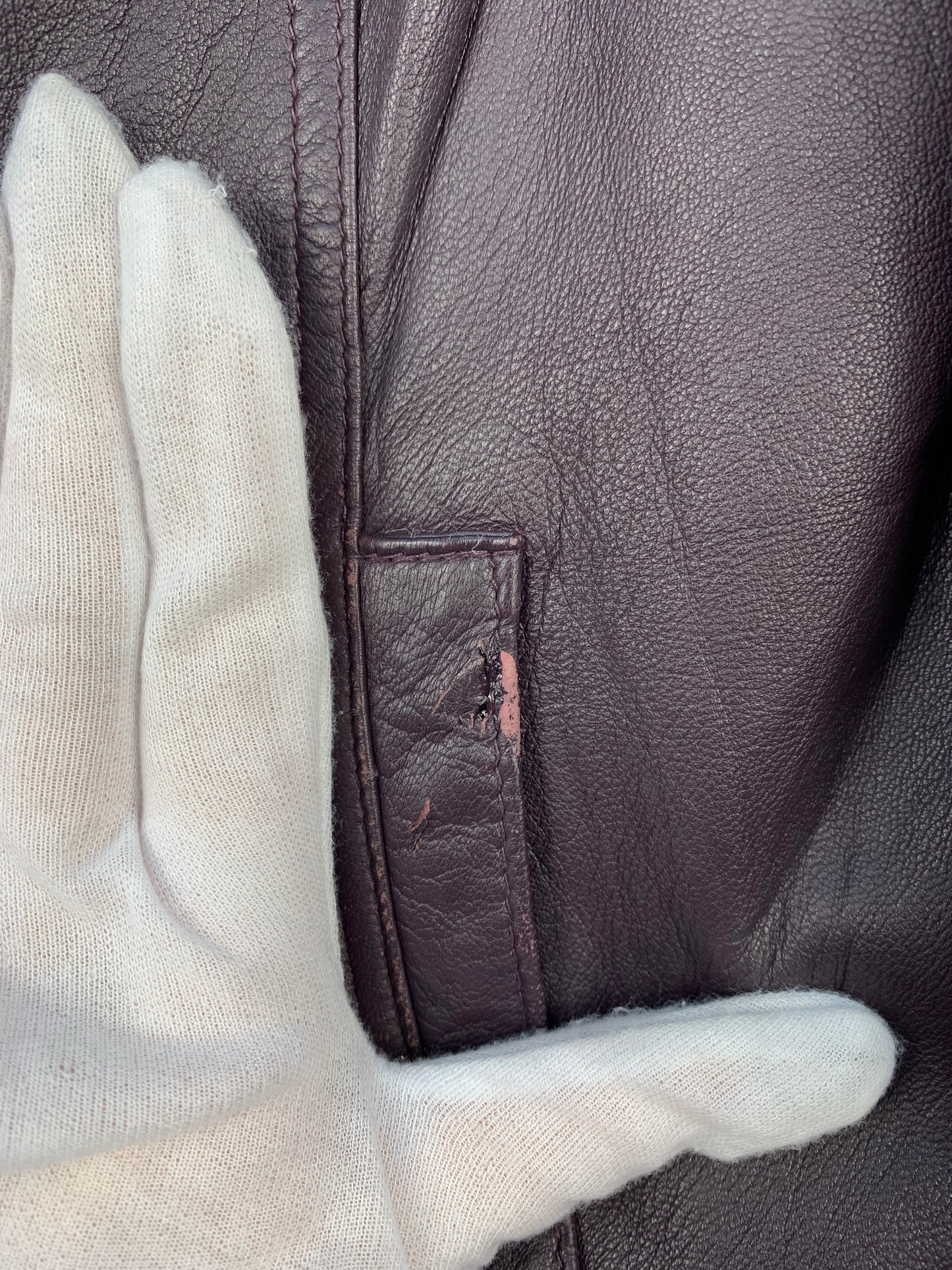 Womens Y2K Purple Leather Zip Up Jacket