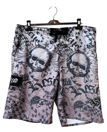 RSQ Rescue Sport Skull Print Board Shorts