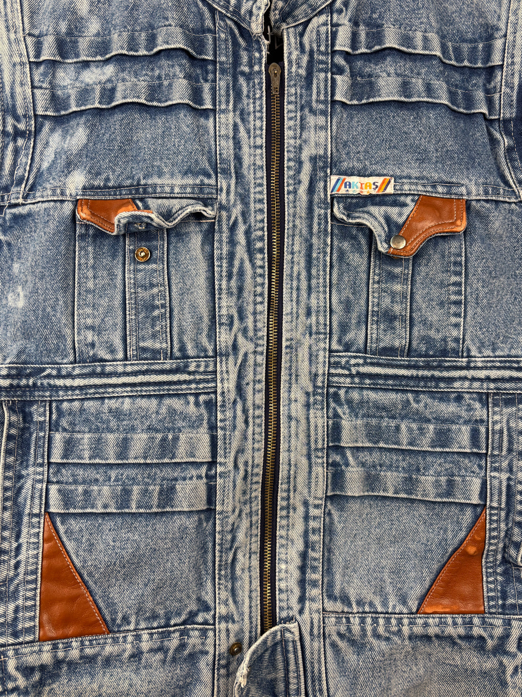Mens Vintage Denim Utility Vest